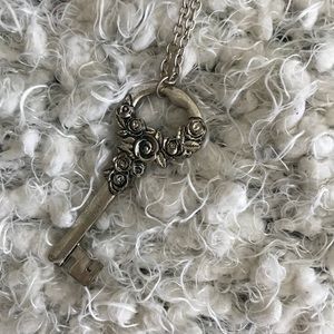 Silver Key Pendant Necklace